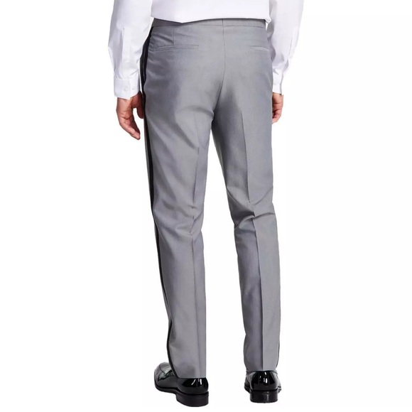 Alfani Men's Slim-Fit Stretch Tuxedo Pants Light Grey 30 x 30 Brand New - Picture 3 of 6